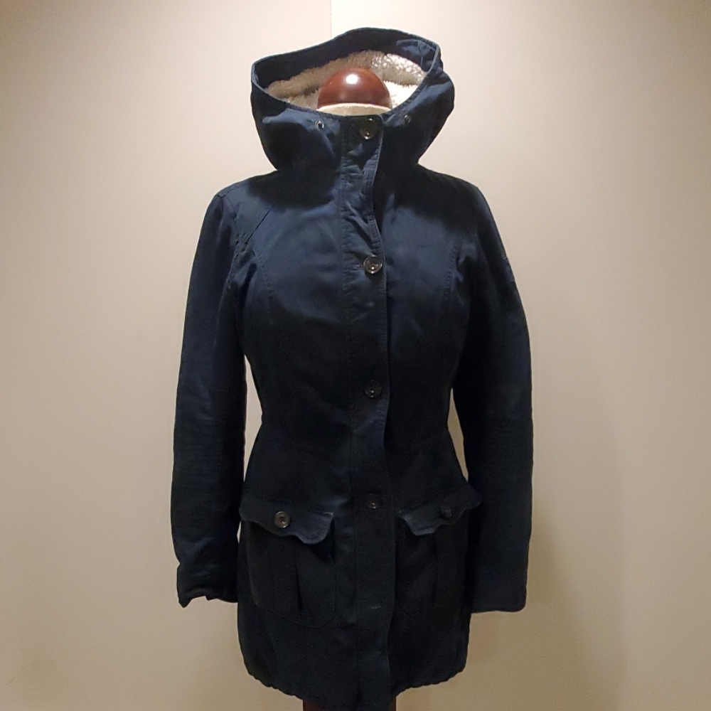 Abercrombie & Fitch Navy Blue Winter Utility Parka Jacket